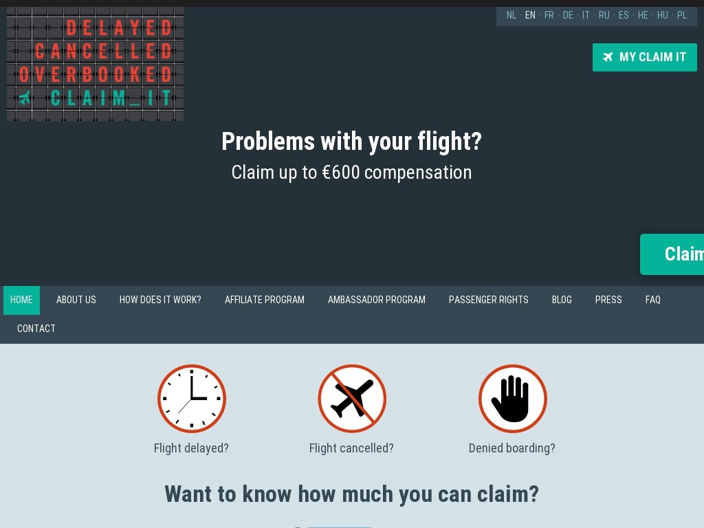 Claimit - Airline Flight Delay Compensation