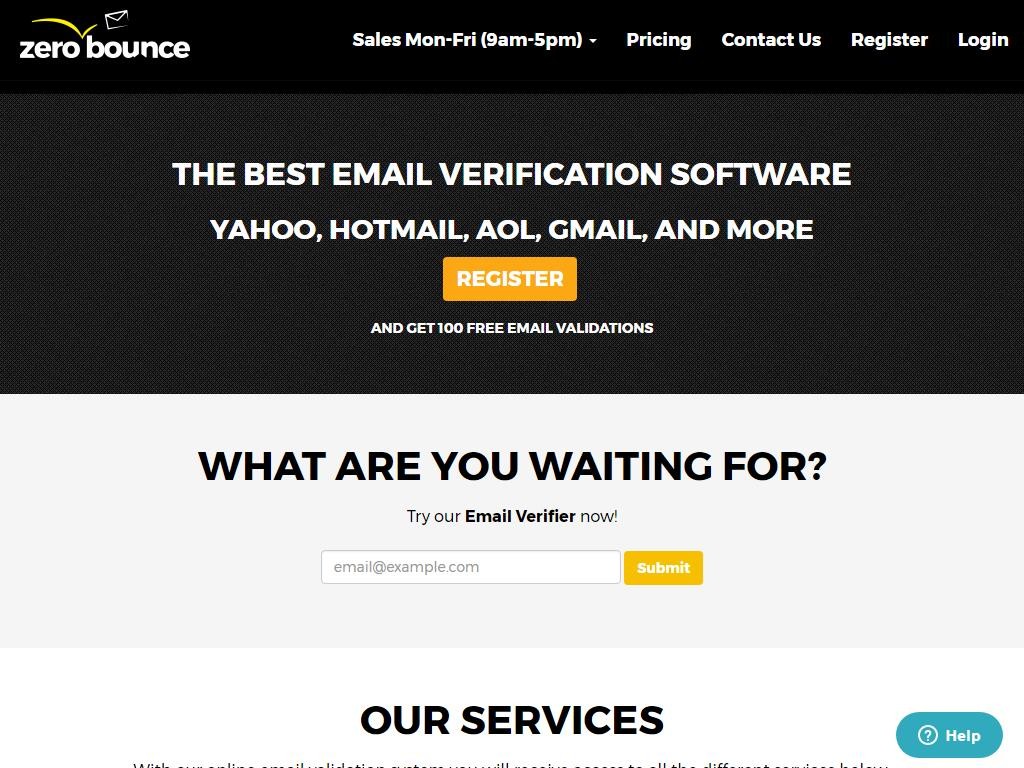 Zero Bounce (email verification)