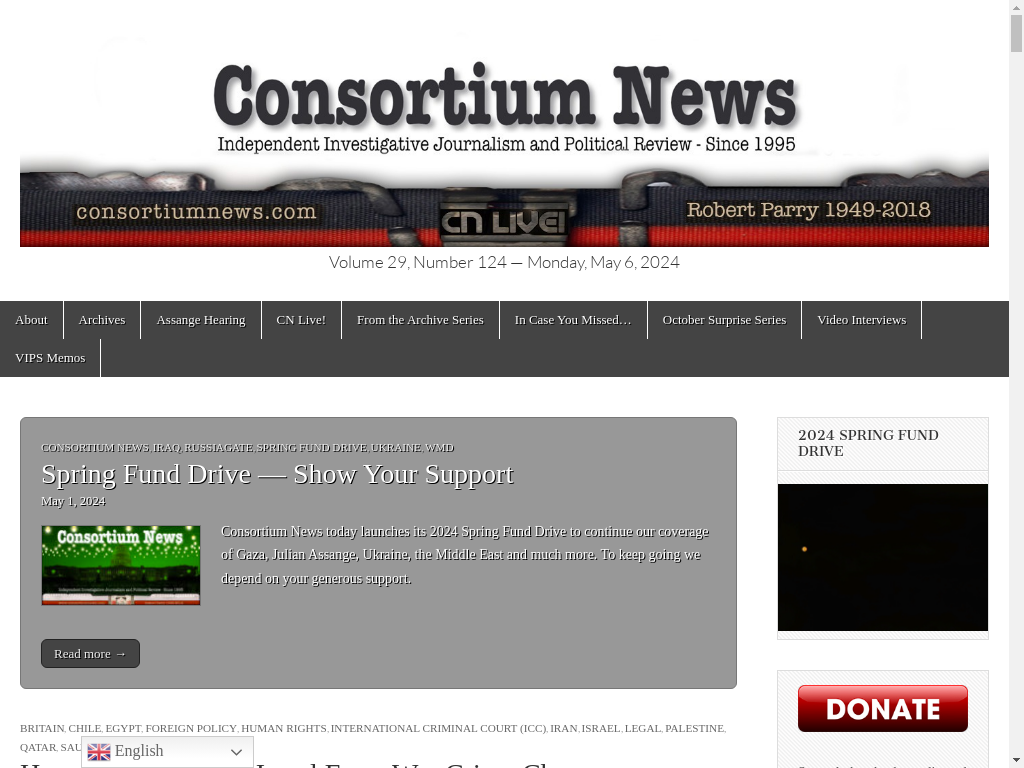 Consortium News (Investigative Journalism)
