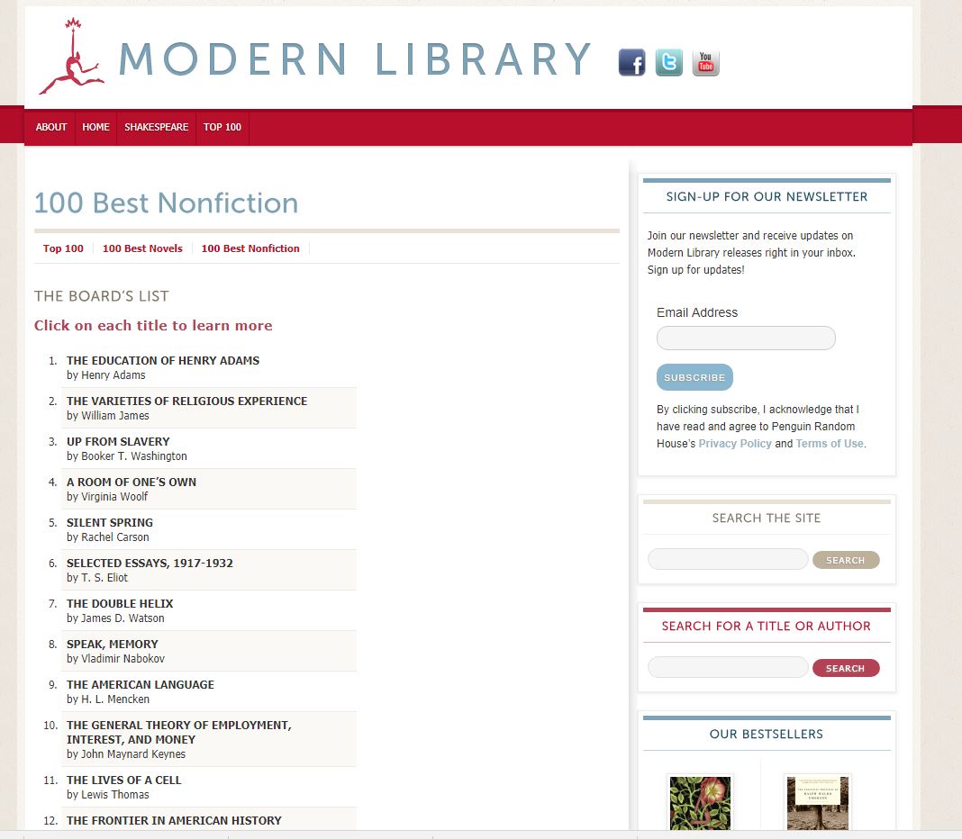 Modern Library Best Non-Fiction
