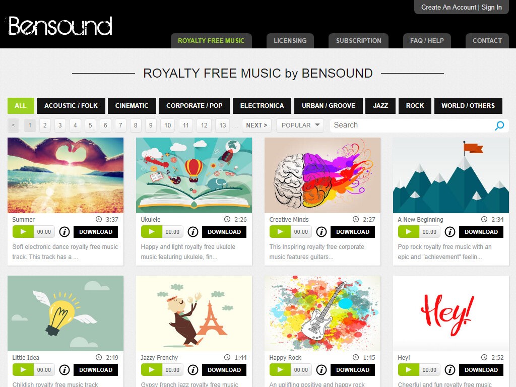 BenSound Royalty Free Music
