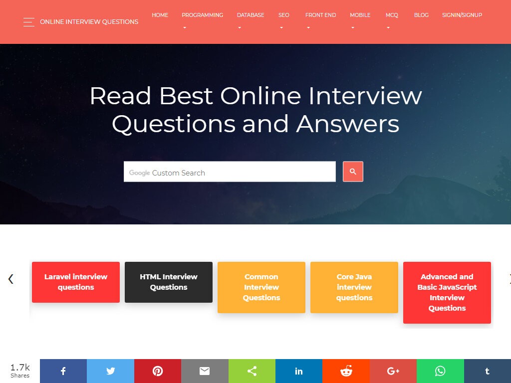 Online Interview Questions for Computers