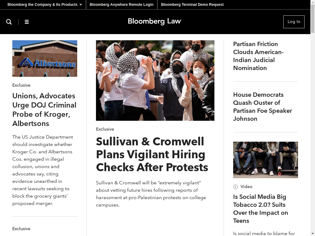 Bloomberg Law News