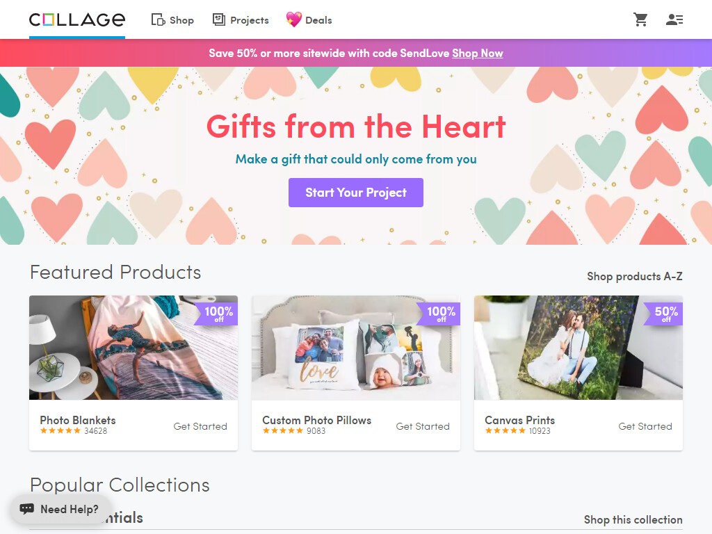 Collage.com - pictures on gifts