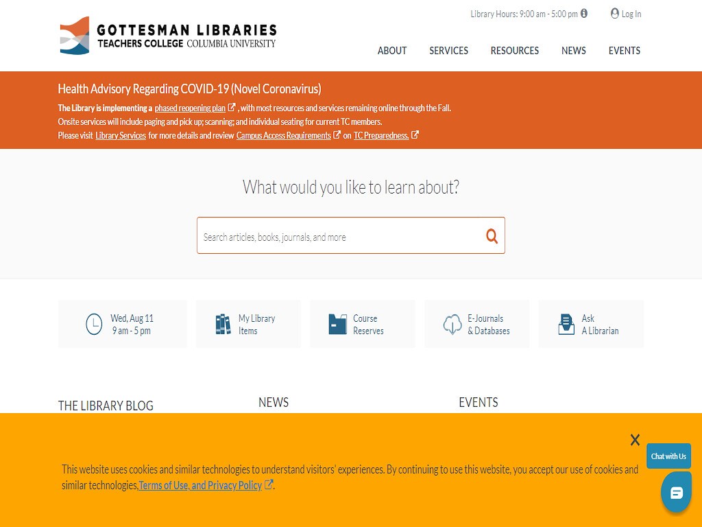 Columbia Teachers College Gottesman Library