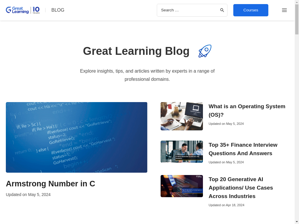 My Great Learning Blog